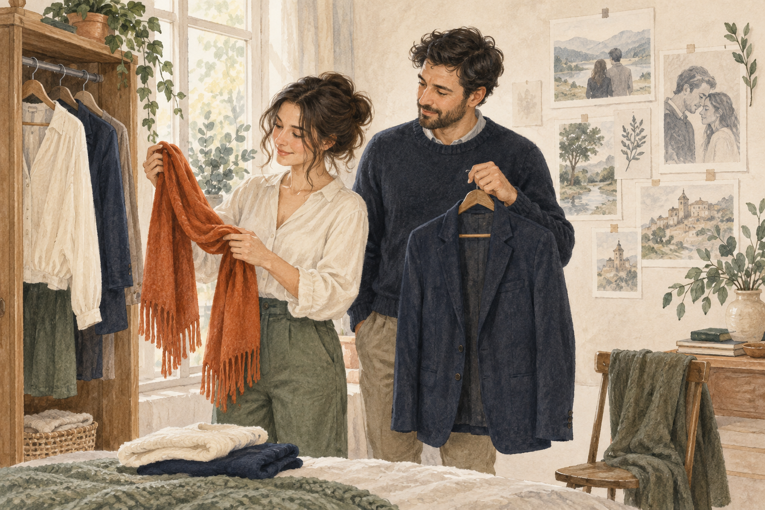 How to Choose One Outfit Accent Before a Couple Portrait