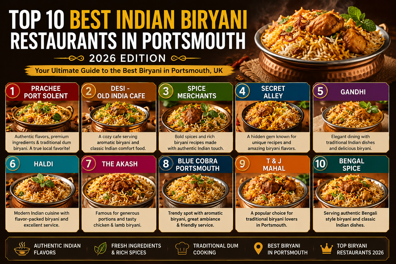 Top 10 Best Indian Biryani Restaurants in Portsmouth in 2026