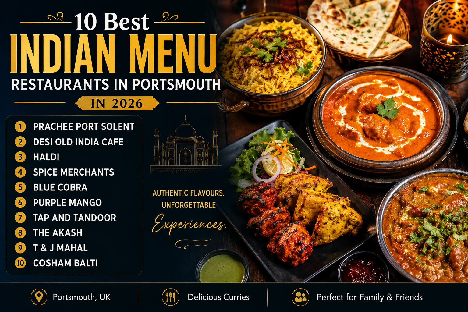 Best Indian Menu Restaurants in Portsmouth (2026 Guide)