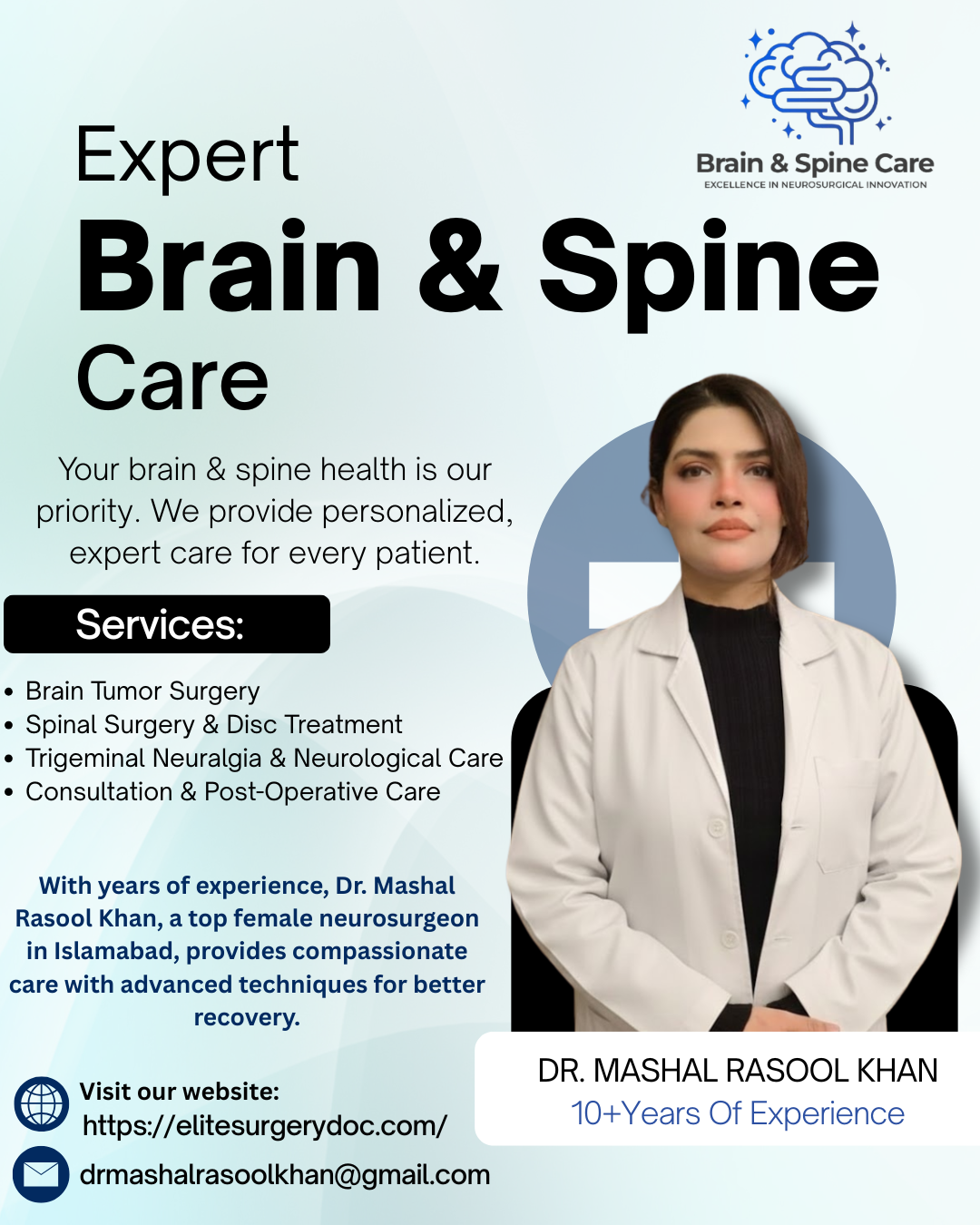 Which Neurologist Specializes in Brain Tumor Surgery and Spine Surgery in Islamabad?