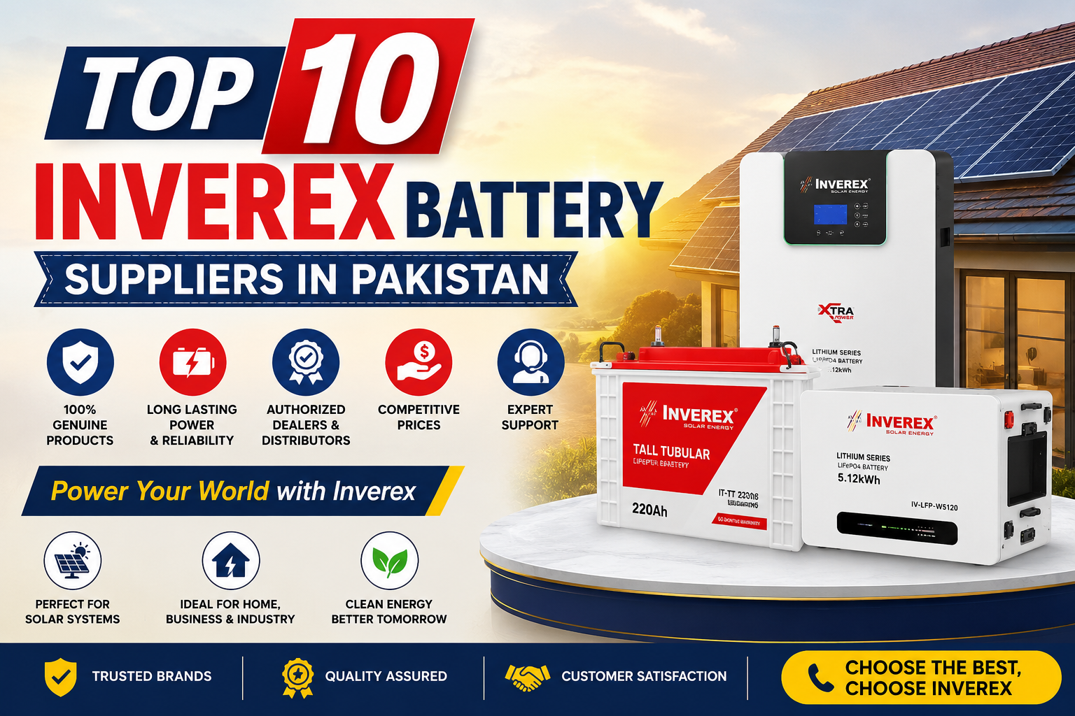Top 10 Inverex Battery Suppliers in Pakistan