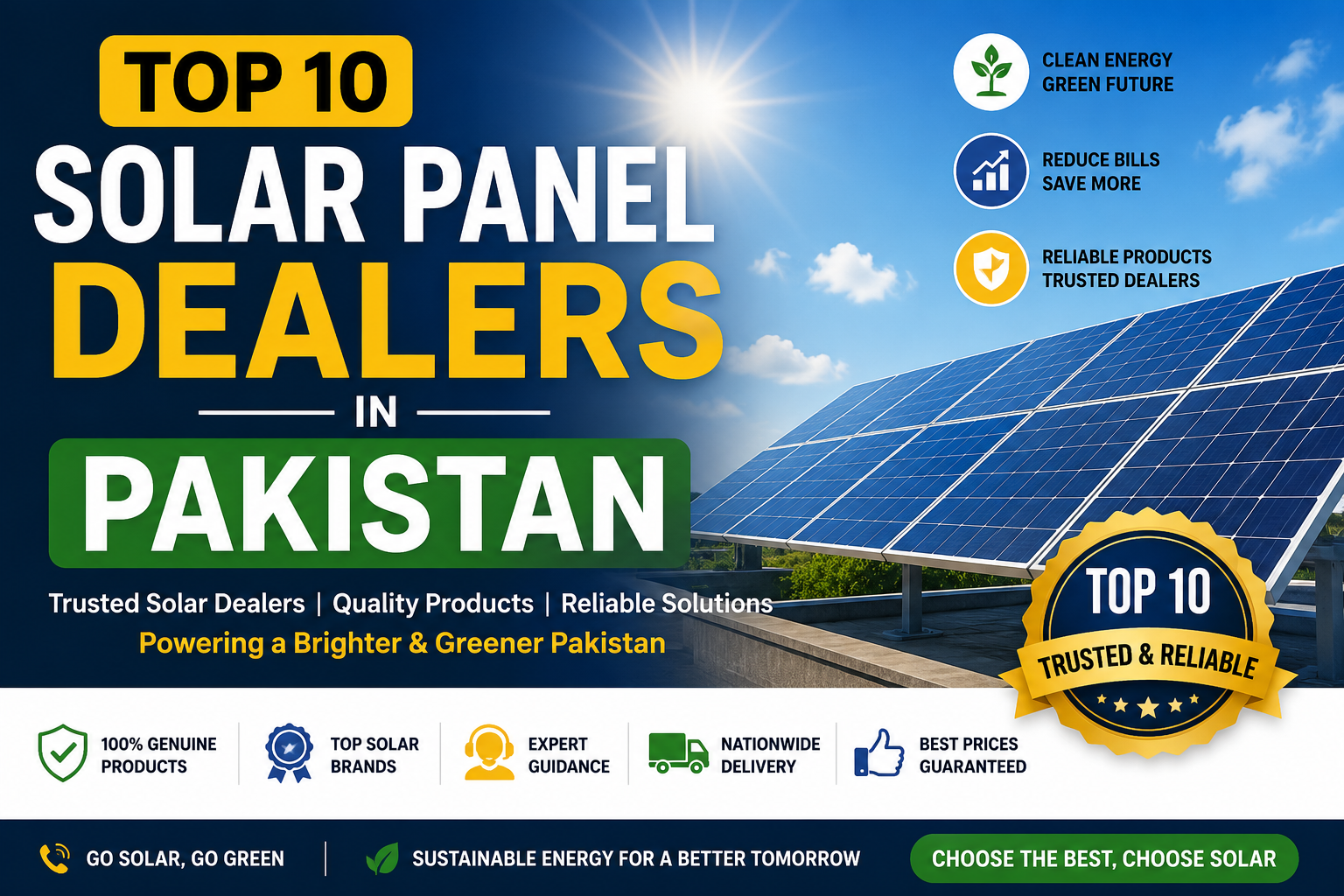 Top 10 Solar Panel Dealers in Pakistan