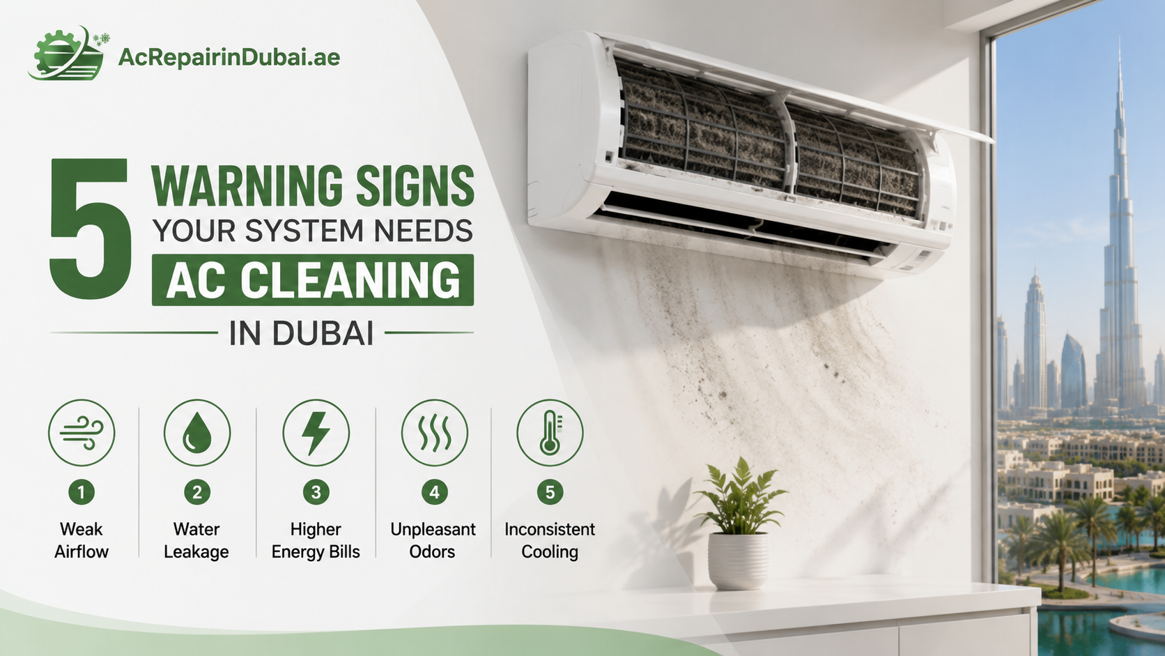 5 Warning Signs Your System Needs AC Cleaning in Dubai