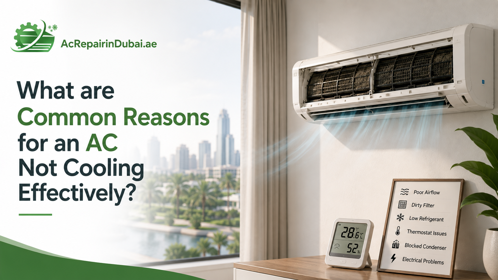 What are common reasons for an AC not cooling effectively?