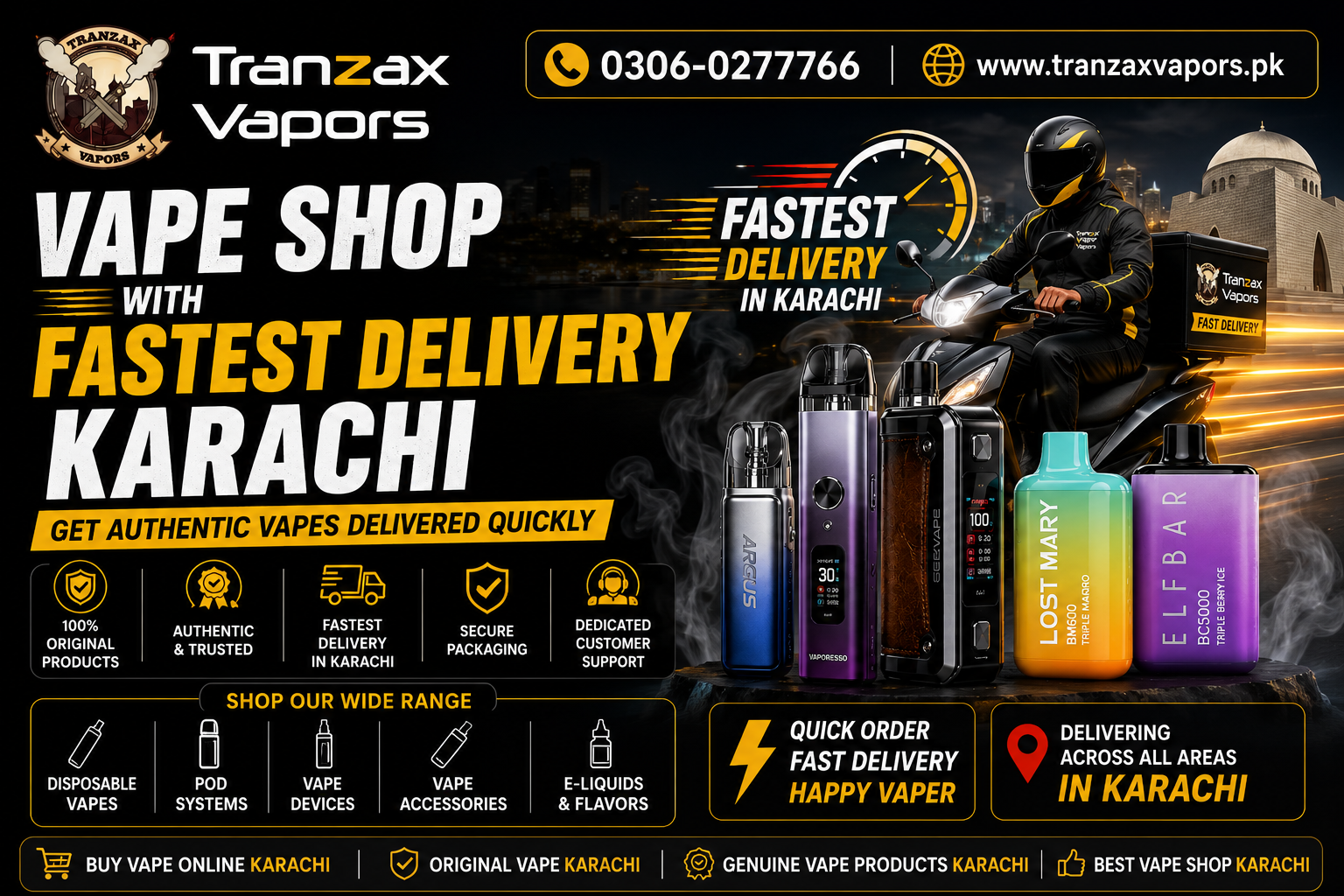 Vape Shop with Fastest Delivery Karachi – Get Authentic Vapes Delivered Quickly