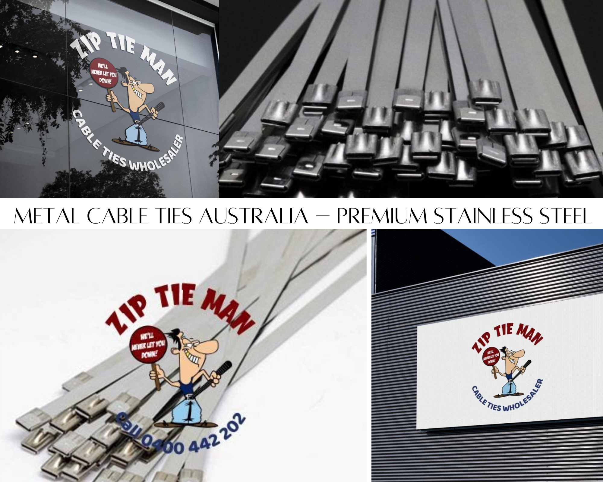 Metal Cable Ties Australia - Premium Stainless Steel Solutions by Zip Tie Man