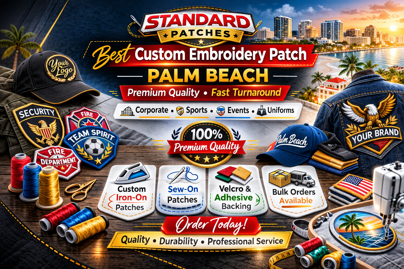 Best Custom Embroidery Patch Palm Beach – Premium Quality by Standard Patches