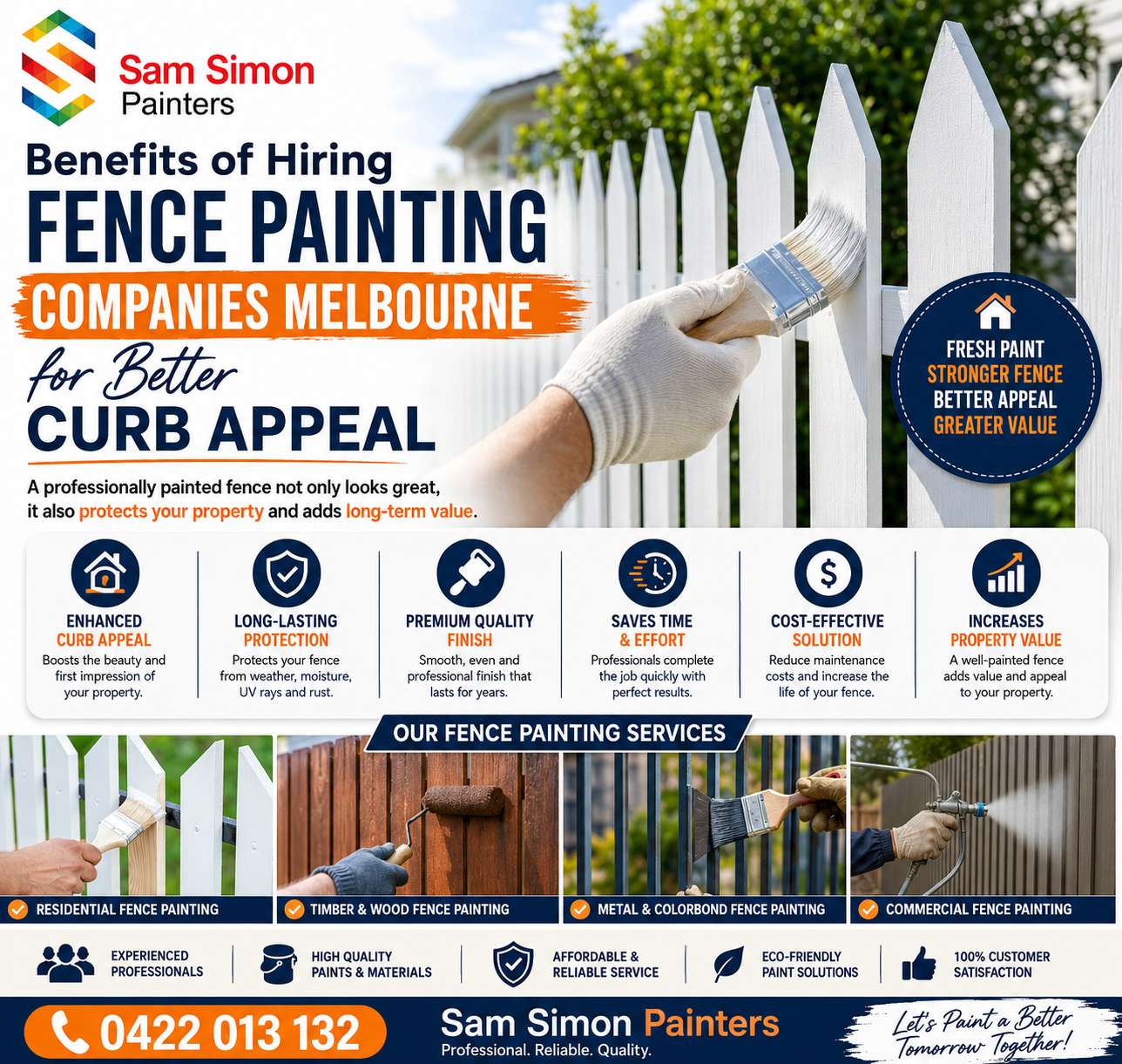 Benefits of Hiring Fence Painting Companies Melbourne for Better Curb Appeal