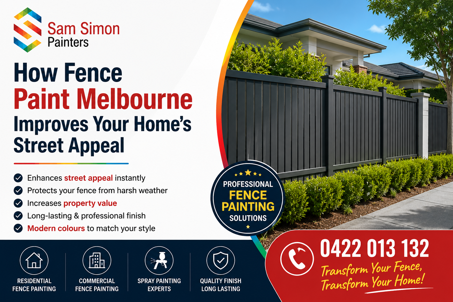 How Fence Paint Melbourne Improves Your Home’s Street Appeal
