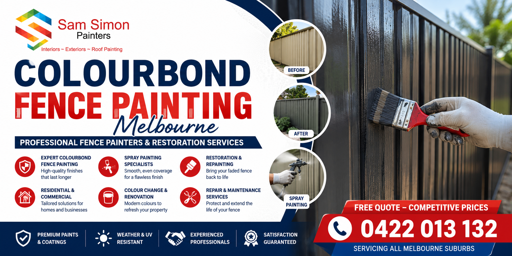 Colourbond Fence Painting Melbourne | Professional Fence Painters & Restoration Services