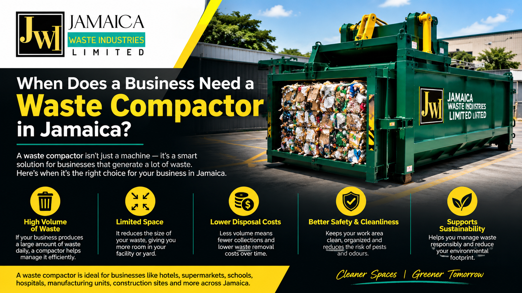 When Does a Business Need a Waste Compactor in Jamaica?