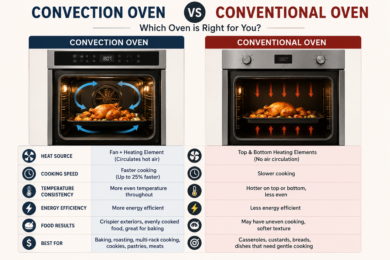 Convection Oven vs Conventional Oven: Which One Is Best for Your Kitchen?